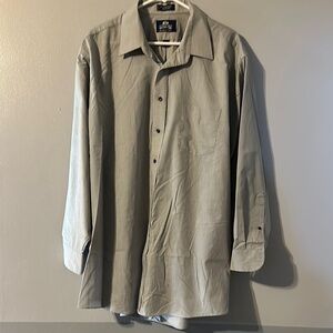 Stafford Wrinkle-Free Light Gray Shirt Size 18 (34-35)